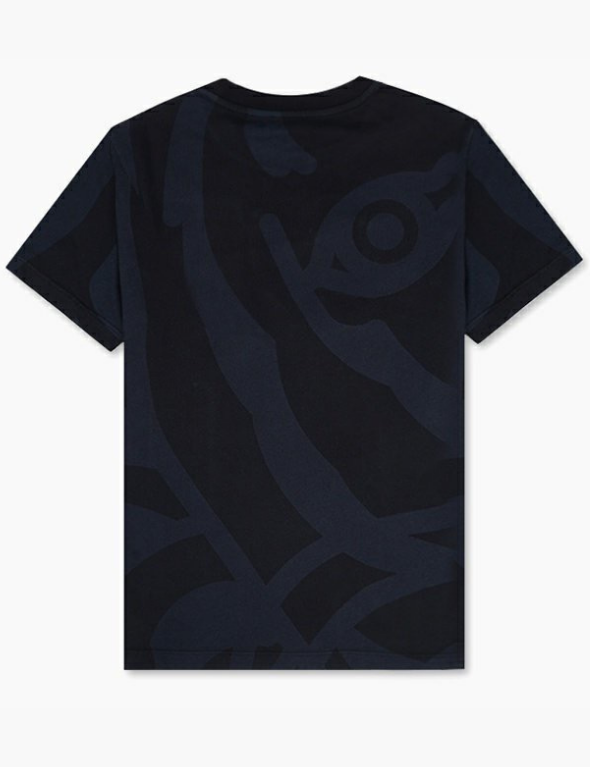 Kenzo Tiger Crest Embroidered and Eye Graphic Black T-shirt
