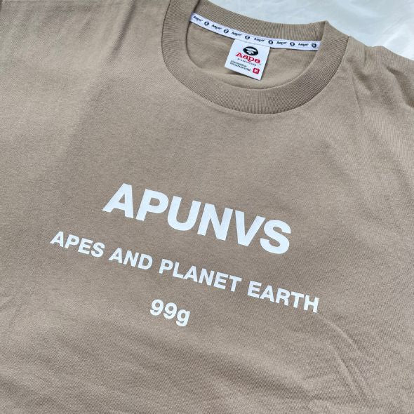 AAPE APES AND PLANET EARTH TEE ( BEIGE )
