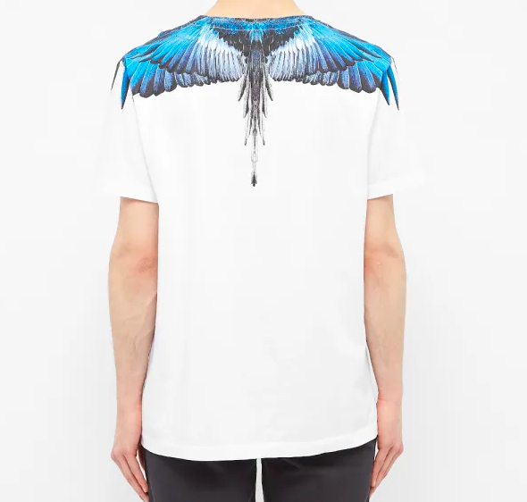 MARCELO BURLON COUNTY OF MILAN - Blue White Wings T-shirt (White)