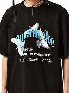DONSMOKE Flying Pigeon T-Shirt ( Black )