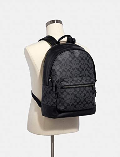 Coach West Backpack in Signature Canvas ( Black )