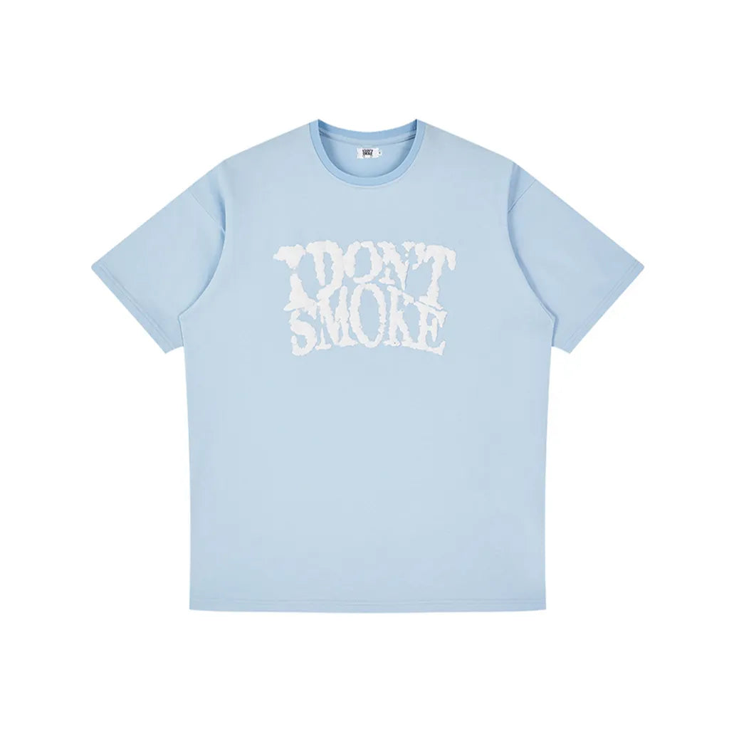 DONSMOKE White Classic Cloud Foam Logo T-Shirt ( Blue )