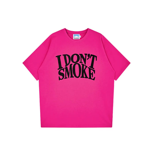 DONSMOKE Basic Logo Printing T-Shirt (Hot Pink)