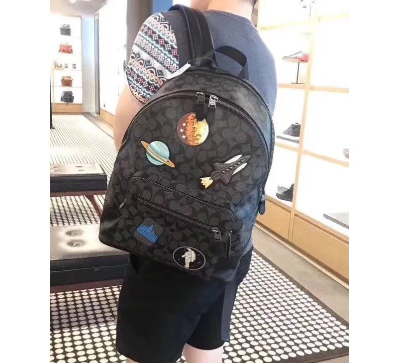 Coach × Nasa West Backpack With Space Patches ( Black ) – The Factory KL