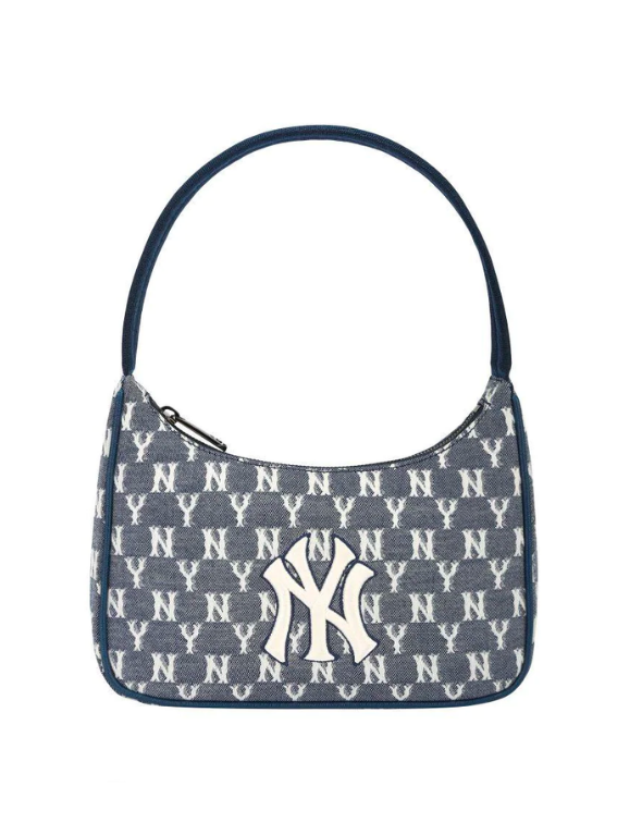 MLB Monogram Jacquard Hobo Bag (Blue)