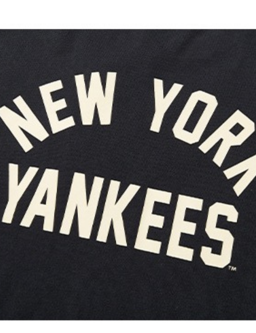 MLB New Era New York Yankees Printed White Logo T-shirt (Black)