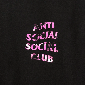 Anti Social Social Club Pink Camo Logo Beverly Black Tee