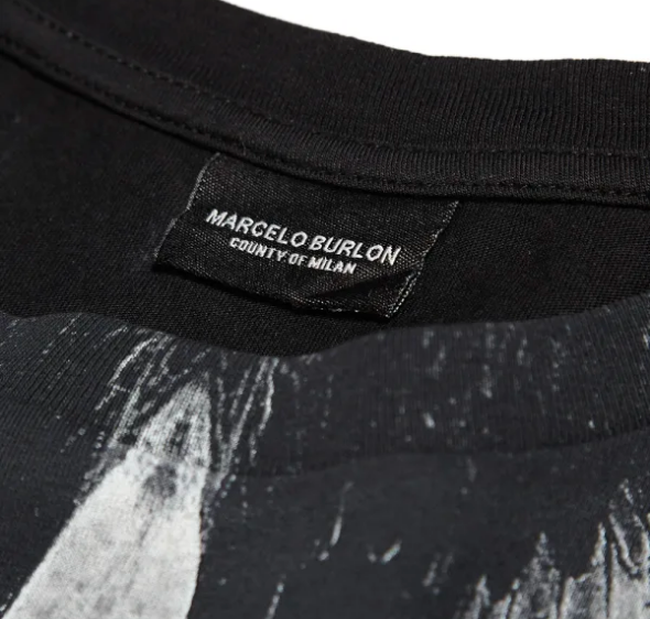 MARCELO BURLON COUNTY OF MILAN - Black Grey Wings T-shirt (Black)