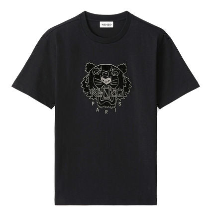 Kenzo Black Tiger Embroidered Logo T-Shirt