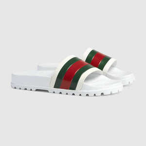 Gucci Web Slide Sandal (White) - Shop Streetwear, Sneakers, Slippers and Gifts online | Malaysia - The Factory KL