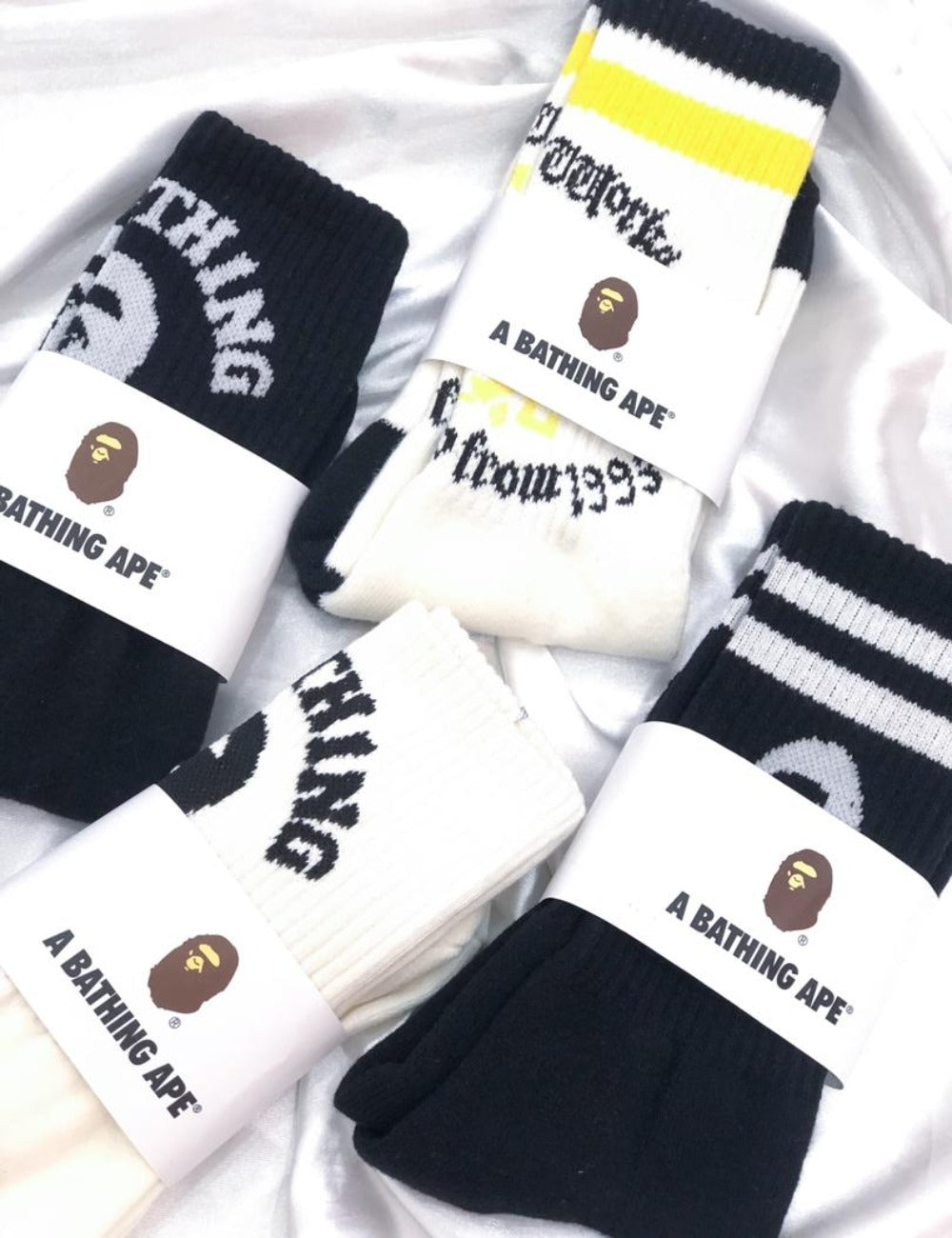 Bape Head Socks (3 Pairs Combo) - Shop Streetwear, Sneakers, Slippers and Gifts online | Malaysia - The Factory KL