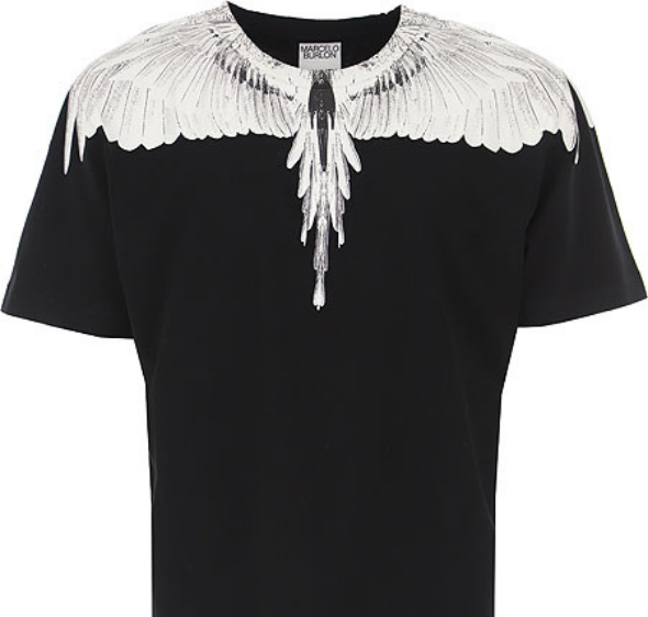 MARCELO BURLON COUNTY OF MILAN - White Grey Wings T-shirt (Black)