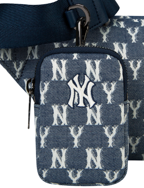 MLB Monogram Jacquard Crossbody Bag (Blue)