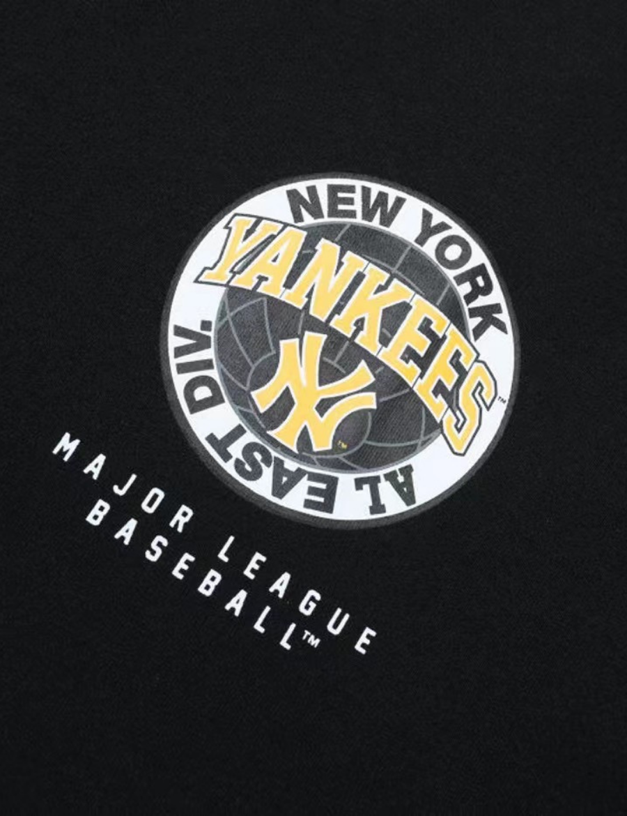 New Era New York NY Yankees Team Logo MLB Baseball Crew T-Shirt Tee Top -  Black