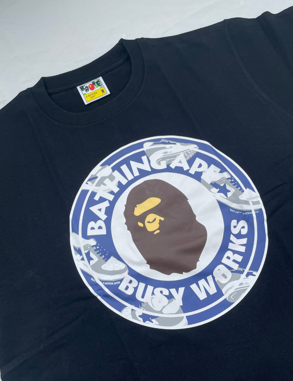 BAPE Random STA Busy Works Tee (White) - Shop Streetwear, Sneakers, Slippers and Gifts online | Malaysia - The Factory KL