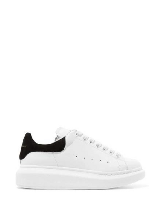 Alexander McQueen Suede Trimmed Leather Exaggerated Sole Sneaker