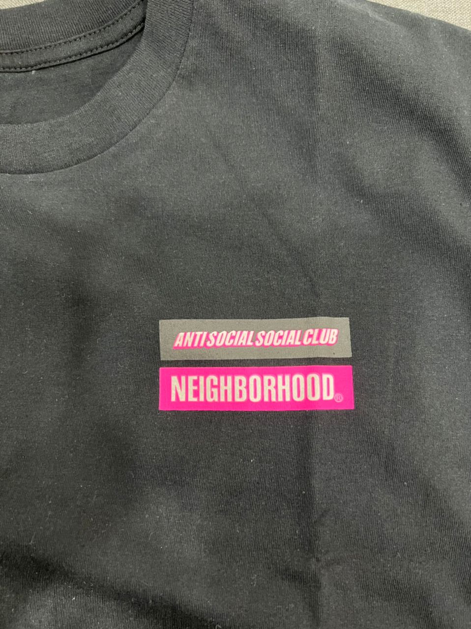 Anti Social Social Club x Neighbourhood Safety Tape On Right - (Black)