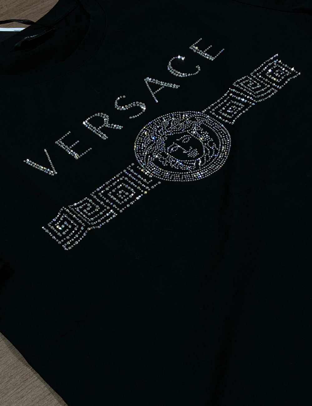 Versace Rhinestone Medusa Logo T-Shirt (Black) - Shop Streetwear, Sneakers, Slippers and Gifts online | Malaysia - The Factory KL