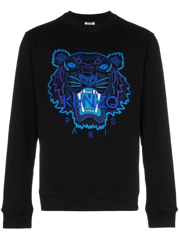 Kenzo Dark Blue Embroidered Tiger Logo Sweatshirt - Shop Streetwear, Sneakers, Slippers and Gifts online | Malaysia - The Factory KL