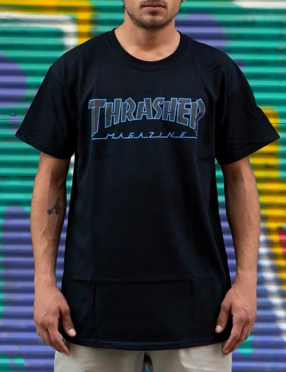Thrasher Blue Logo T-shirt (Black) - Shop Streetwear, Sneakers, Slippers and Gifts online | Malaysia - The Factory KL