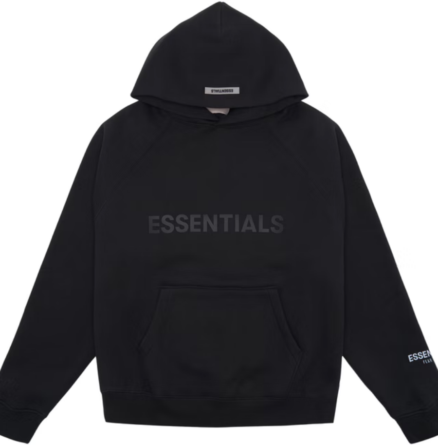 Fear of God - Essentials Pullover Hoodie Applique Logo (Dark Slate/ Stretch Limo/Black)