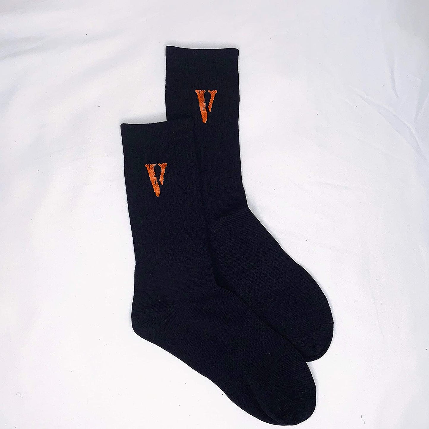 Vlone Orange V Logo Socks - Shop Streetwear, Sneakers, Slippers and Gifts online | Malaysia - The Factory KL