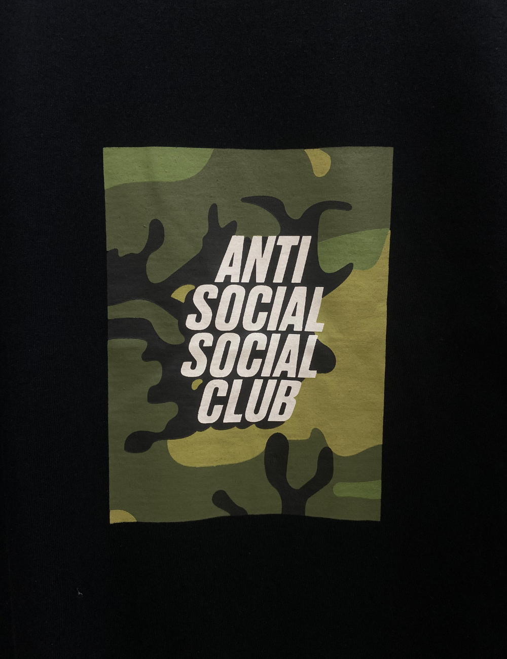 Anti Social Social Club Camo Logo Storm Black Tee - Shop Streetwear, Sneakers, Slippers and Gifts online | Malaysia - The Factory KL