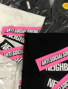 Anti Social Social Club x Neighborhood 'Stuck On You' Tee (White) - Shop Streetwear, Sneakers, Slippers and Gifts online | Malaysia - The Factory KL