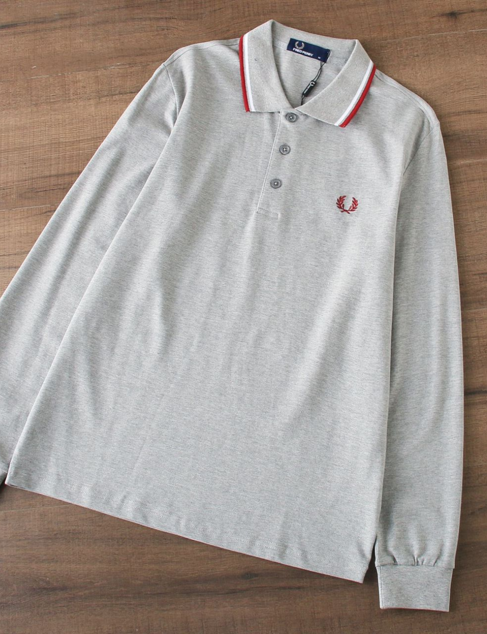 Fred Perry Twin Tipped Polo Sweatshirt (Grey) - Shop Streetwear, Sneakers, Slippers and Gifts online | Malaysia - The Factory KL