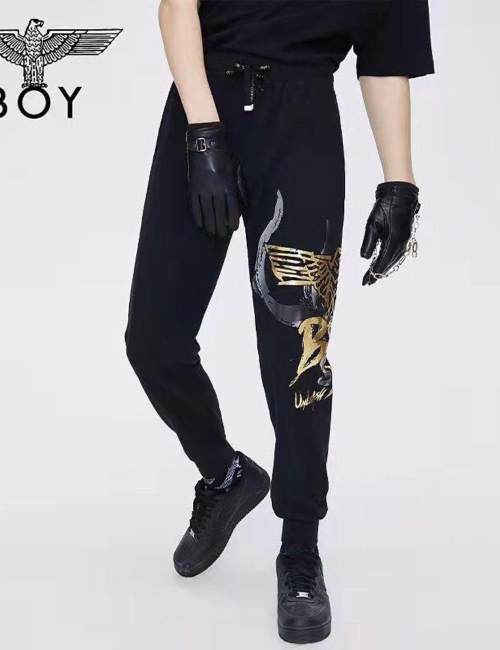 Boy London Unleash The Power Gold Eagle SweatPants - Shop Streetwear, Sneakers, Slippers and Gifts online | Malaysia - The Factory KL