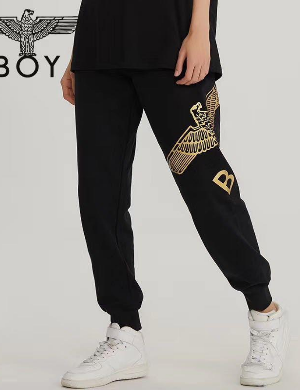 Boy London Double Striped Gold Eagle SweatPants - Shop Streetwear, Sneakers, Slippers and Gifts online | Malaysia - The Factory KL