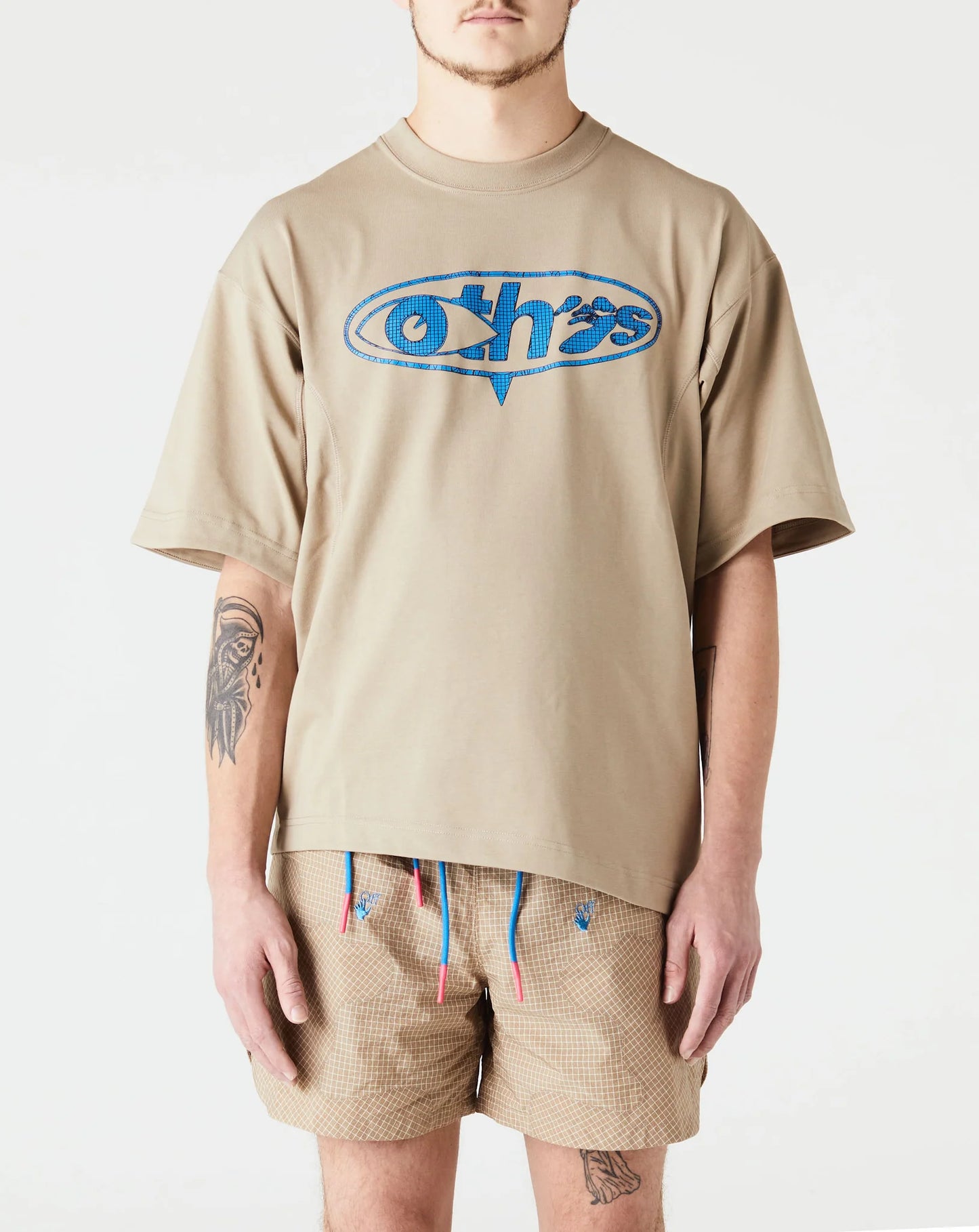 Nike X Off White Graffiti Print Detail T shirt Khaki The