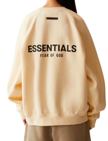 Fear Of God - Essentials Pull-Over Crewneck 2021 Sweatshirt (Cream)