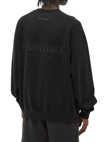 Fear of God Essentials Pull-Over Crewneck 2021 Sweatshirt (Black)