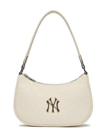 MLB Monogram Embo Hobo New York Yankees Bag (Cream)