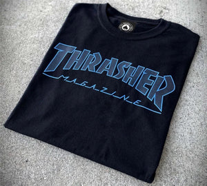 Thrasher Blue Logo T-Shirt (Black) – The Factory Kl