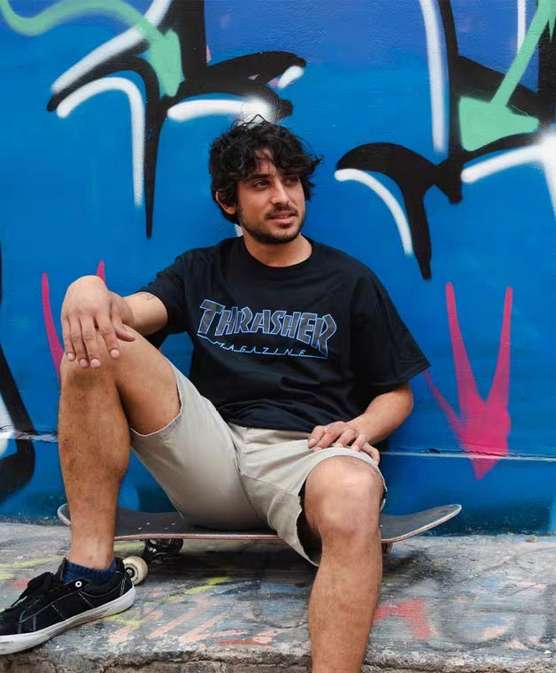 Thrasher Blue Logo T-shirt (Black) - Shop Streetwear, Sneakers, Slippers and Gifts online | Malaysia - The Factory KL