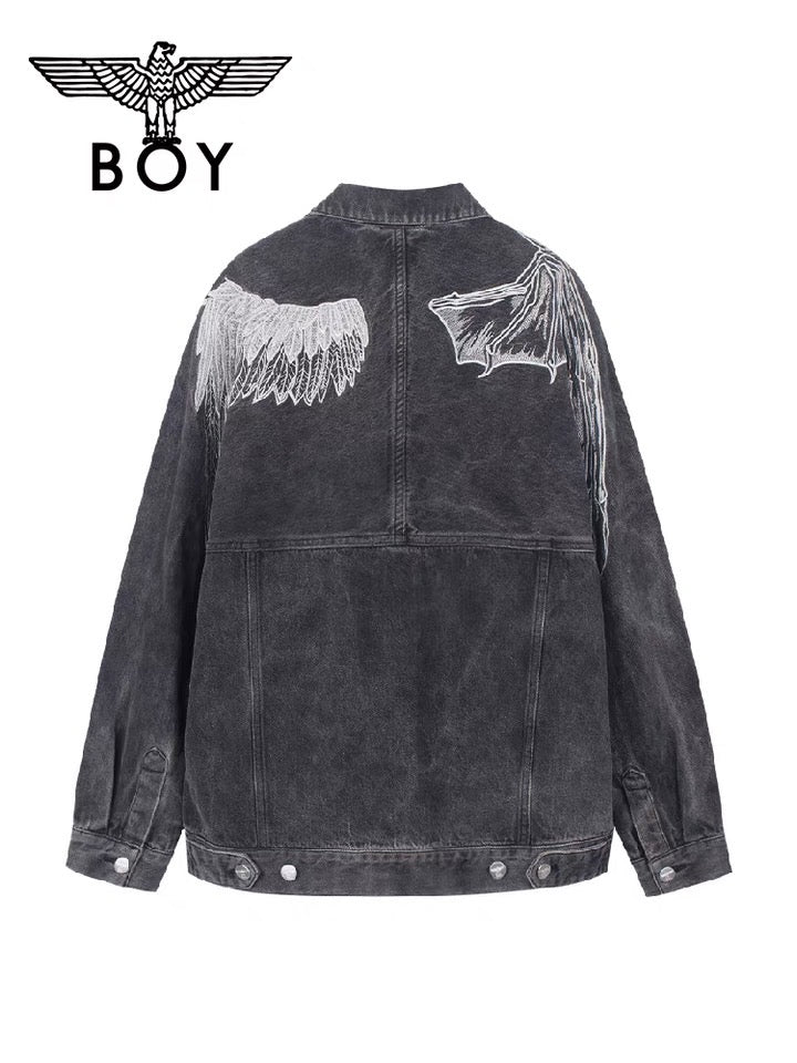 Boy London Back Wing Denim Jacket (Black)