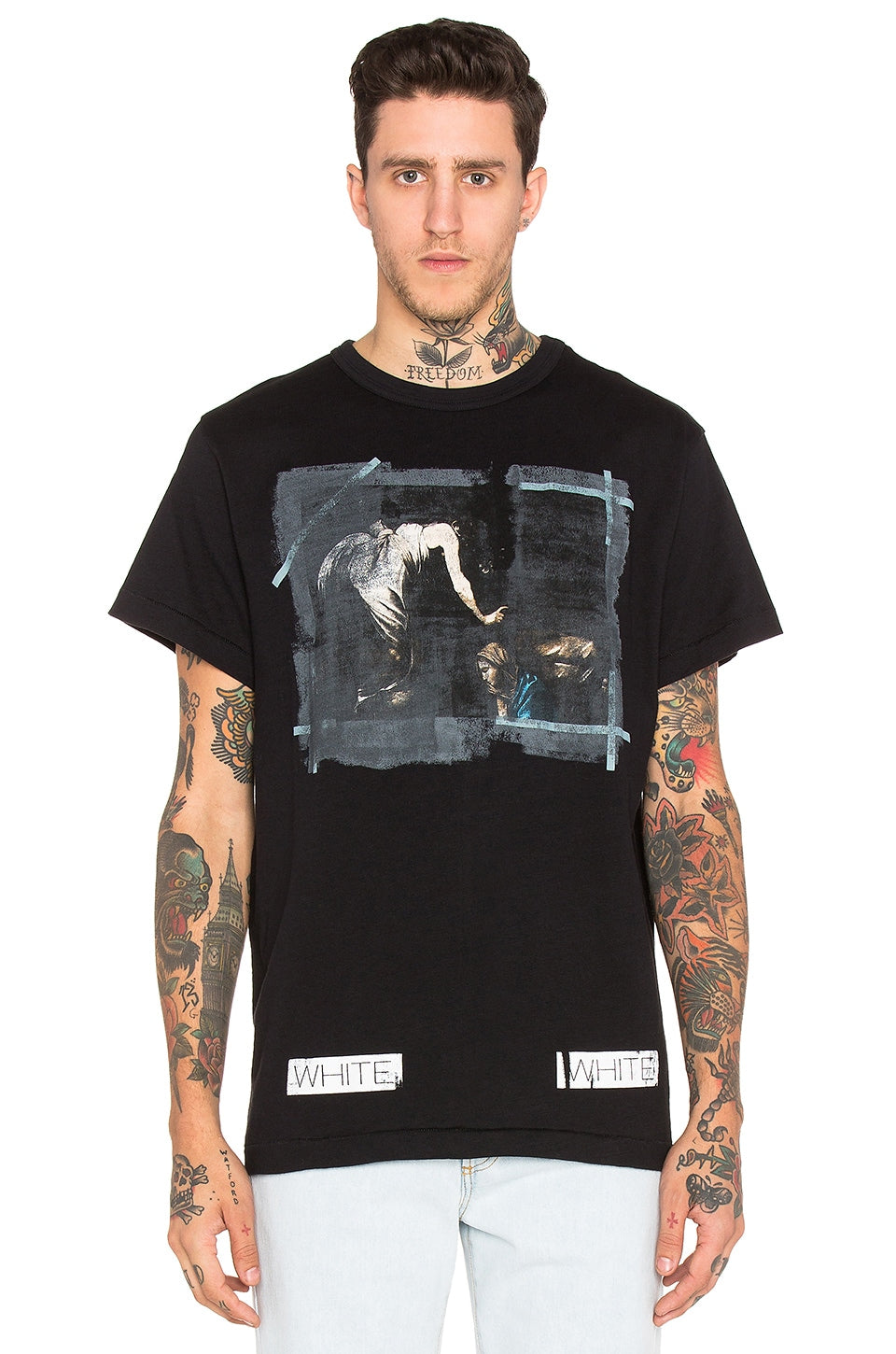 Off White Caravaggio Annunciation T-Shirt (Black) - Shop Streetwear, Sneakers, Slippers and Gifts online | Malaysia - The Factory KL
