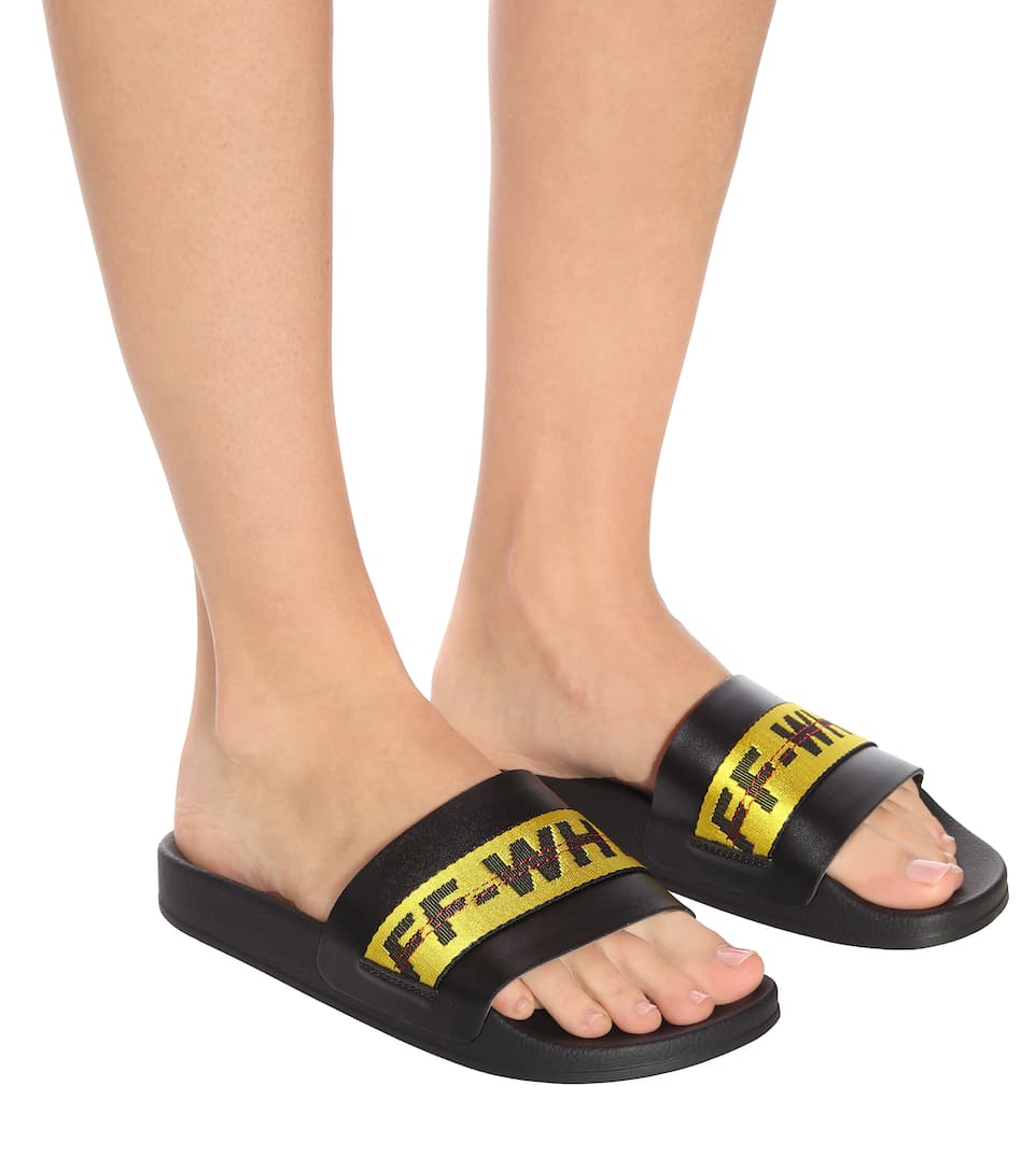 OFF-WHITE Industrial Logo-embroidered Sandal Yellow - Shop Streetwear, Sneakers, Slippers and Gifts online | Malaysia - The Factory KL