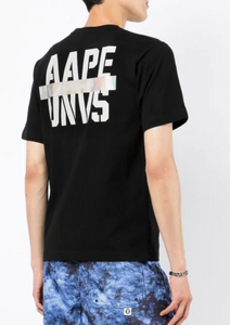 Aape Universer Logo Print Tee ( Black )