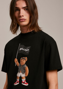 PALM ANGELS Black Pirate Bear T-Shirt