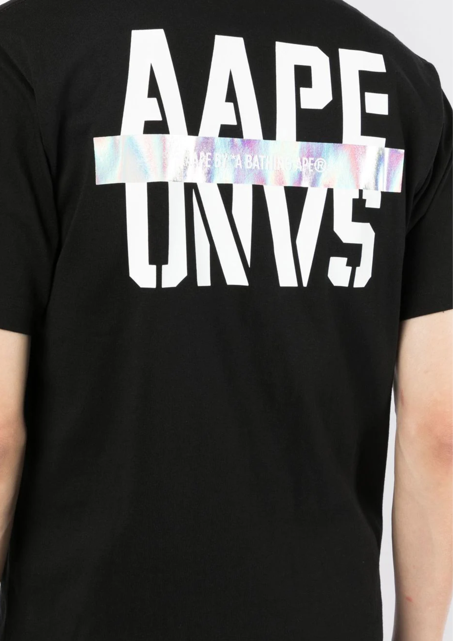 Aape Universer Logo Print Tee ( Black )