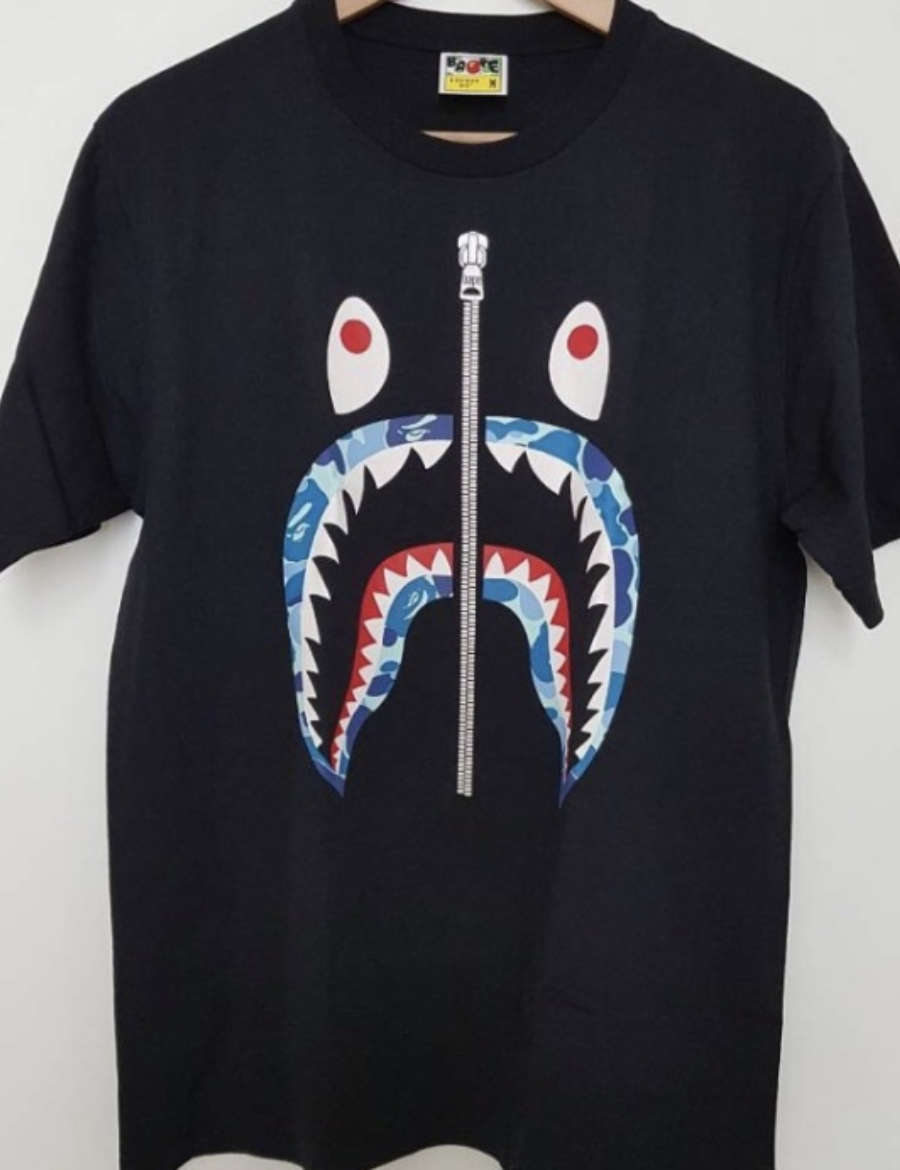Bape Blue Camo Shark T-Shirt