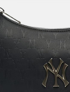 MLB Monogram Embo Hobo New York Yankees Bag (Black)