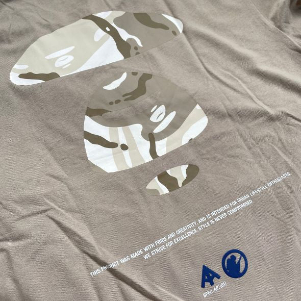 AAPE APES AND PLANET EARTH TEE ( BEIGE )