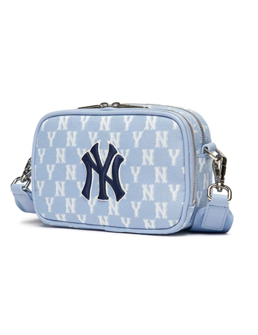 MLB Monogram Jacquard Mini Crossbody Bag (Light Blue)