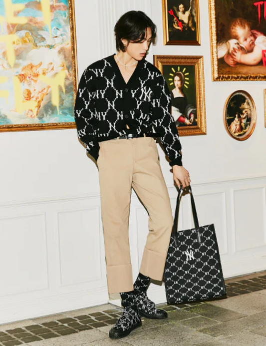 MLB Monogram Tote Bag NY (Black)