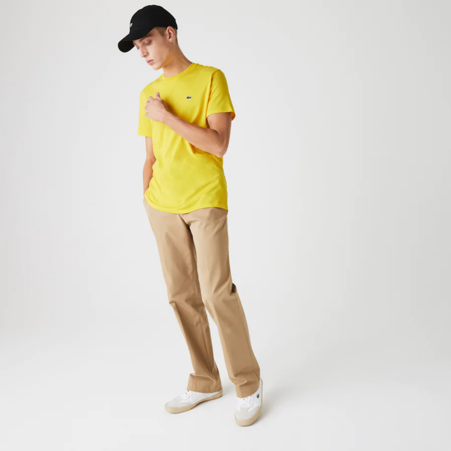 Lacoste Round Neck Small Logo T-Shirt (Yellow） - Shop Streetwear, Sneakers, Slippers and Gifts online | Malaysia - The Factory KL