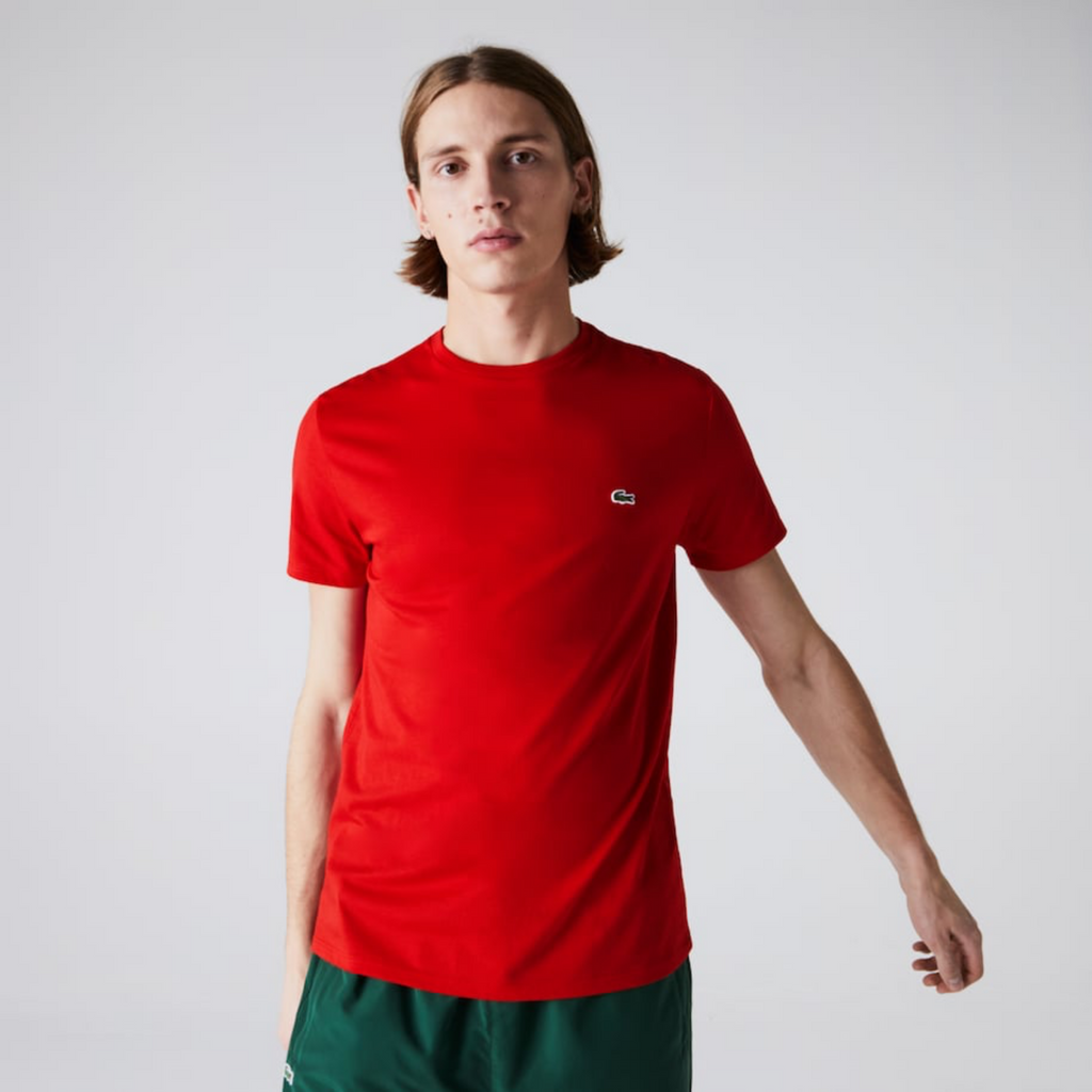 Lacoste Round Neck Small Logo T-Shirt (Red) - Shop Streetwear, Sneakers, Slippers and Gifts online | Malaysia - The Factory KL